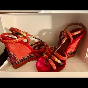 Marc Jacob glamorous crystal wedge sandal new 38.5